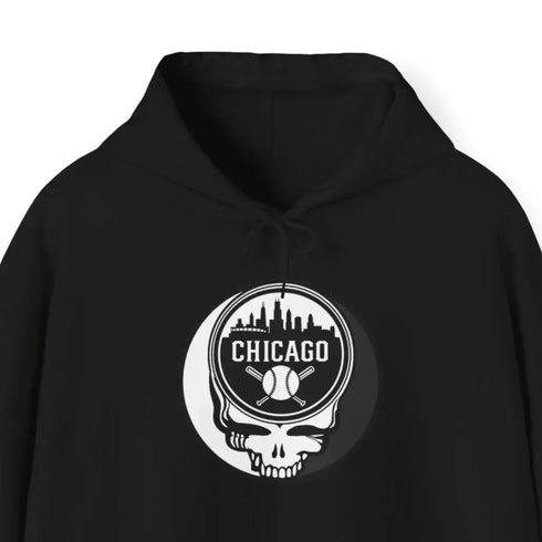 Grateful Dead - The Ballpark Collection: Chicago Baseball Edition Grateful Dead Unisex Heavy Blend Hoodie - Hooded Sweatshirt - StealieShop